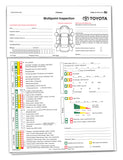 Three-part Toyota Multi-Point Vehicle Checkup Form - 250 per pack