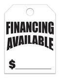 Mirror Hang Tag Financing White