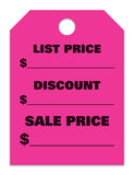 Mirror Hang Tag List Sale Pink