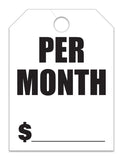 Mirror Hang Tag Per Month White