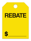 Mirror Hang Tag Rebate Yellow
