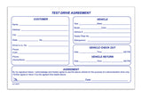 Test Drive Agreement Form - 20# White