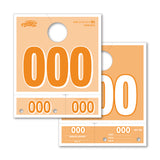 Service Dispatch Number/Hang Tag - Orange 000-999