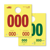 Service Dispatch Number/Hang Tag - Yellow 000-999