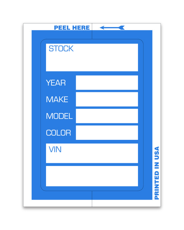 Blue Kleer-Bak Stock Sticker
