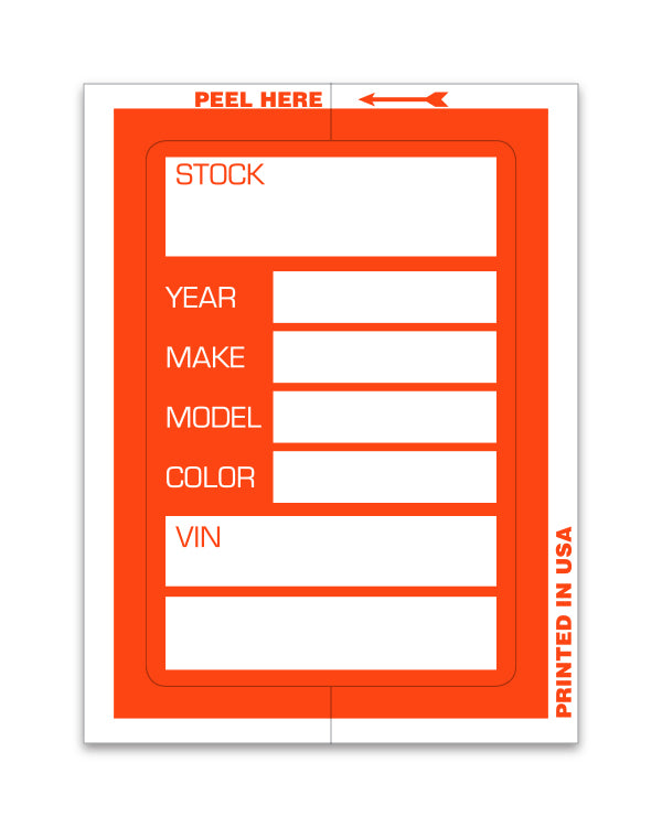 Orange Kleer-Bak Stock Sticker