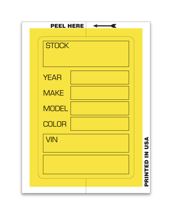 Yellow Kleer-Bak Stock Sticker