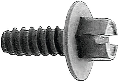 License Plate Screw #14 Slot Hex Washer Head