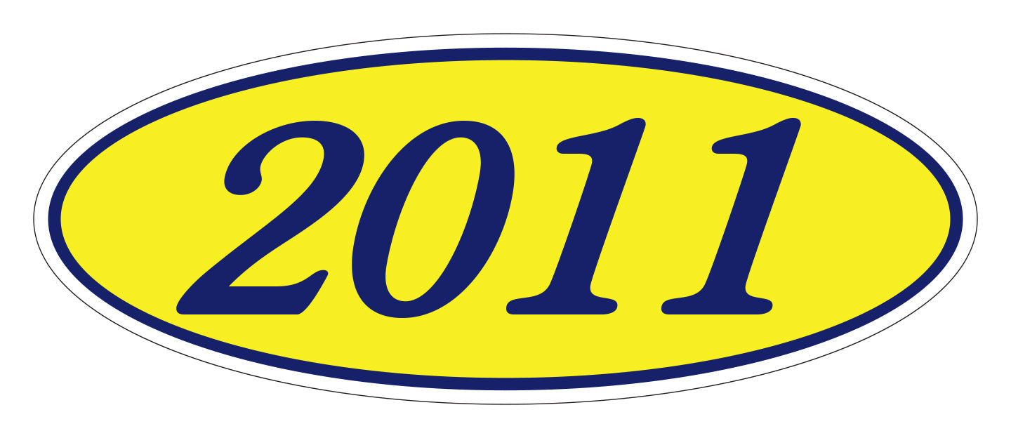 2011 Oval Year Sticker