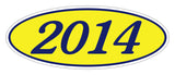 2014 Oval Year Sticker