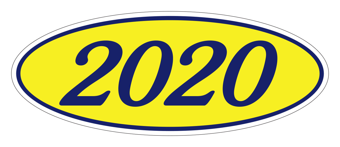 2020 Oval Year Sticker