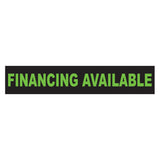 Slogan Window Sticker Financing Available Green