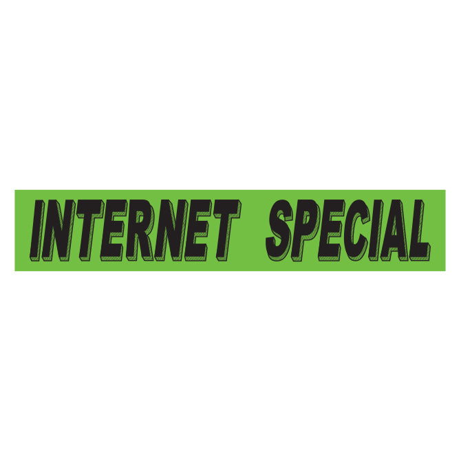 Slogan Window Sticker Internet Special Green