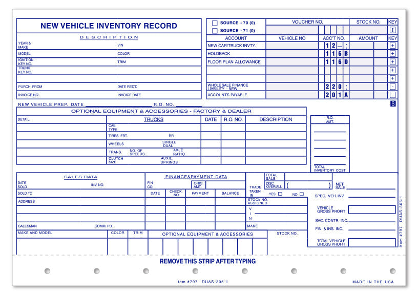 New Vehicle Inventory Cards - 8